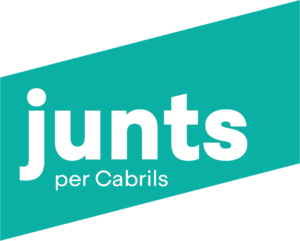 logo juntspercabrils Blanc sobre fons verd